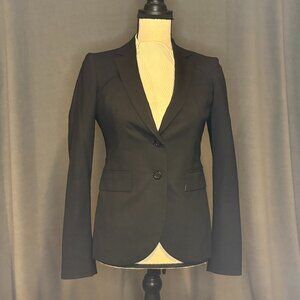 Banana Republic Italian Stretch Wool Classic Black Blazer